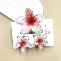 Women's Cute Flower Plastic Resin Stoving Varnish Hair Claws sku image 55