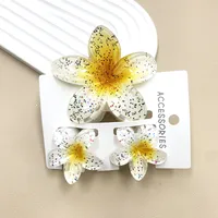 Women's Cute Flower Plastic Resin Stoving Varnish Hair Claws sku image 56