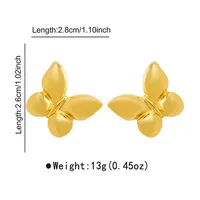 Simple Style Classic Style Butterfly Alloy Plating Women's Rings Earrings Necklace main image 4
