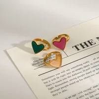 Modern Style Classic Style Heart Shape 316 Stainless Steel  Women's Adjustable Ring main image 4