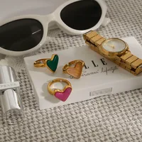Modern Style Classic Style Heart Shape 316 Stainless Steel  Women's Adjustable Ring main image 6