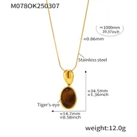 Wholesale Jewelry Vacation Commute Square 304 Stainless Steel Acrylic Agate Plating Inlay Sweater Chain main image 10