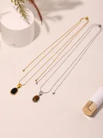 Wholesale Jewelry Vacation Commute Square 304 Stainless Steel Acrylic Agate Plating Inlay Sweater Chain main image 8