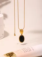 Wholesale Jewelry Vacation Commute Square 304 Stainless Steel Acrylic Agate Plating Inlay Sweater Chain main image 9
