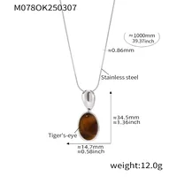 Wholesale Jewelry Vacation Commute Square 304 Stainless Steel Acrylic Agate Plating Inlay Sweater Chain sku image 4