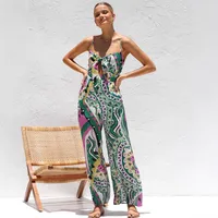 Women's Holiday Beach Selfie Vacation Printing Full Length Jumpsuits main image 3