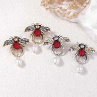 1 Pair Vacation Classic Style Bee Inlay Zinc Alloy Zircon Drop Earrings main image 2