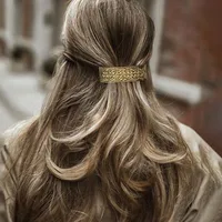 Women's Retro Geometric Solid Color Metal Hair Clip main image 8