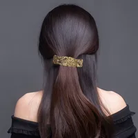 Women's Retro Geometric Solid Color Metal Hair Clip main image 7