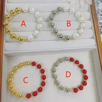 Casual Vacation Simple Acrylic Pearl Glass Bead Copper Polishing Plating 18K Gold Plated White Gold Plated Women's Bracelets main image 2
