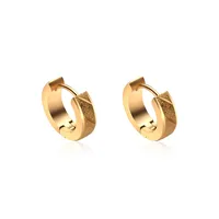1 Piece Retro Classic Style Geometric Plating Titanium Steel Earrings main image 5