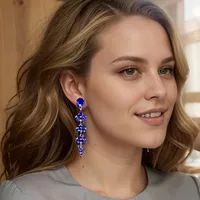 1 Pair Elegant Grain Alloy Drop Earrings main image 3