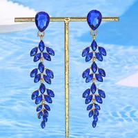 1 Pair Elegant Grain Alloy Drop Earrings sku image 1