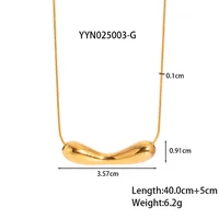 Retro Classic Style Geometric 304 Stainless Steel 18K Gold Plated Women's Pendant Necklace main image 2