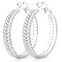 1 Pair Simple Style Classic Style Grain Plating Copper Earrings main image 4