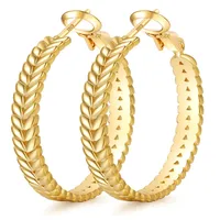 1 Pair Simple Style Classic Style Grain Plating Copper Earrings main image 3