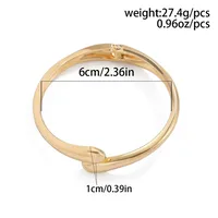 Casual Commute Solid Color Alloy Copper Women's Bangle main image 2