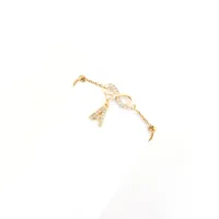 Elegant Simple Style Letter Infinity 201 Stainless Steel Copper Zircon Women's Bracelets main image 3