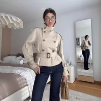 Women's Elegant Solid Color Zipper Coat main image 5