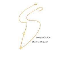 Simple Style Classic Style Letter Heart Shape 201 Stainless Steel 304 Stainless Steel Women's Pendant Necklace sku image 1