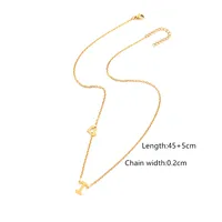 Simple Style Classic Style Letter Heart Shape 201 Stainless Steel 304 Stainless Steel Women's Pendant Necklace sku image 9