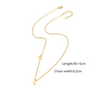 Simple Style Classic Style Letter Heart Shape 201 Stainless Steel 304 Stainless Steel Women's Pendant Necklace sku image 12