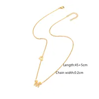 Simple Style Classic Style Letter Heart Shape 201 Stainless Steel 304 Stainless Steel Women's Pendant Necklace sku image 13