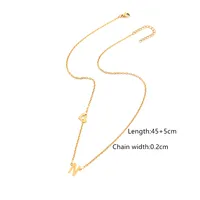 Simple Style Classic Style Letter Heart Shape 201 Stainless Steel 304 Stainless Steel Women's Pendant Necklace sku image 14