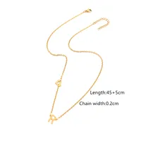 Simple Style Classic Style Letter Heart Shape 201 Stainless Steel 304 Stainless Steel Women's Pendant Necklace sku image 17