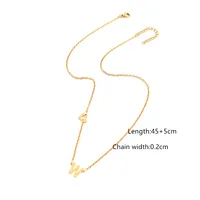 Simple Style Classic Style Letter Heart Shape 201 Stainless Steel 304 Stainless Steel Women's Pendant Necklace sku image 21