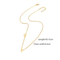 Simple Style Classic Style Letter Heart Shape 201 Stainless Steel 304 Stainless Steel Women's Pendant Necklace sku image 26