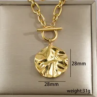 Retro Streetwear Heart Shape Flower 304 Stainless Steel Women's Pendant Necklace sku image 2