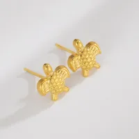 1 Pair Marine Style Classic Style Starfish Turtle 304 Stainless Steel 18K Gold Plated Ear Studs main image 4