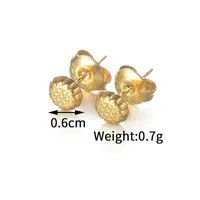 1 Pair Classic Style Streetwear Palm 304 Stainless Steel 18K Gold Plated Ear Studs sku image 4