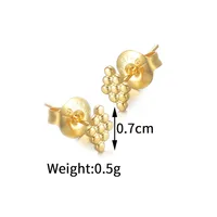 1 Pair Classic Style Streetwear Palm 304 Stainless Steel 18K Gold Plated Ear Studs sku image 2