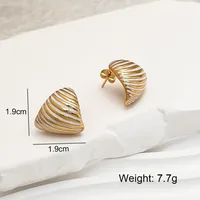 Vacation Classic Style Snakeskin Enamel 304 Stainless Steel 18K Gold Plated Earrings sku image 6