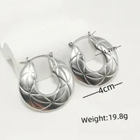 1 Pair Luxurious Commute Square 304 Stainless Steel Earrings Ear Studs sku image 2