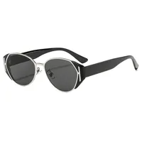 Modern Style Solid Color Ac Oval Frame Full Frame Glasses main image 5