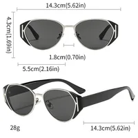 Modern Style Solid Color Ac Oval Frame Full Frame Glasses main image 2