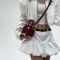 Women's Pu Leather Solid Color Streetwear Square Zipper Shoulder Bag main image 2