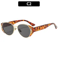 Modern Style Solid Color Ac Oval Frame Full Frame Glasses sku image 2