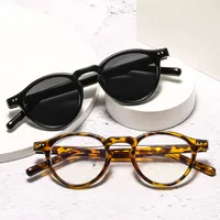 Casual Solid Color Ac Round Frame Full Frame Glasses main image 4