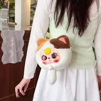 Women's Plush Cartoon Cute Round Zipper Shoulder Bag main image 2