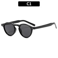 Casual Solid Color Ac Round Frame Full Frame Glasses sku image 1