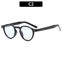 Casual Solid Color Ac Round Frame Full Frame Glasses sku image 2