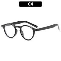 Casual Solid Color Ac Round Frame Full Frame Glasses sku image 4