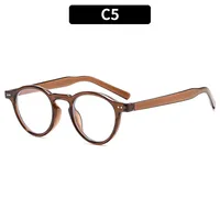 Casual Solid Color Ac Round Frame Full Frame Glasses sku image 5
