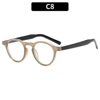 Casual Solid Color Ac Round Frame Full Frame Glasses sku image 8