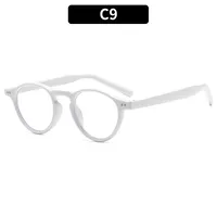 Casual Solid Color Ac Round Frame Full Frame Glasses sku image 9
