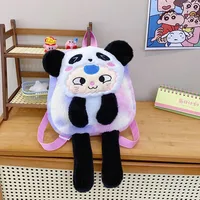 Women's Plush Animal Cartoon Cute Square Zipper Functional Backpack main image 2